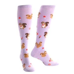 Sock It To Me Womens Squirreling Around Knee High Socks